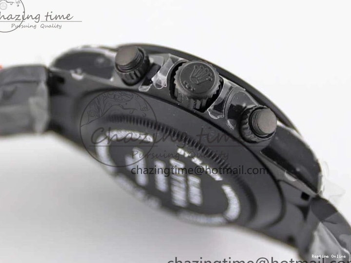 0515 Functional Daytona All Black PVD TWF Best Edition Rainbow Diamonds Bezel Black Dial on PVD Bracelet A 2449